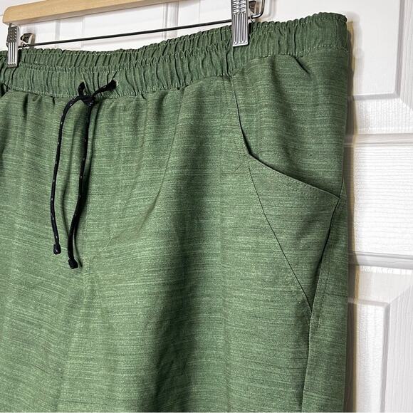 Columbia Green‎ Heathered Shorts Mens Elastic Waist Drawstring XL - Picture 3 of 5